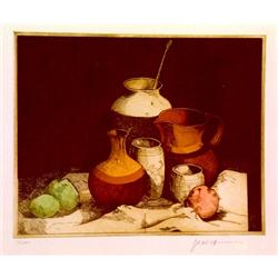Miguel Herrera, Still Life, Aquatint Etching