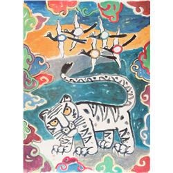 Ki-Chang Kim, Mystic Star of the Orient, Lithograph