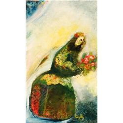 Juan Garcia Ripolles, Woman with Flowers, Painting