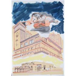 Larry Rivers, Carnegie Hall, Lithograph