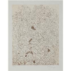 Mark Tobey, Psaltery, Abstract Etching