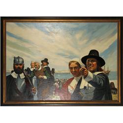 Alton Tobey, Pilgrims, Painting