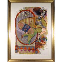 Theo Tobiasse, La Femme Jusqie, Lithograph  