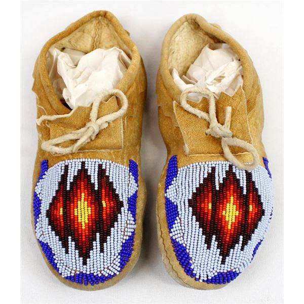 Plains Indian Beaded Moccasins