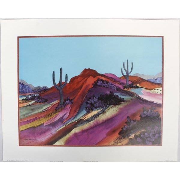 1994 Ann Hart Davis Print ''Vibrant Hills''