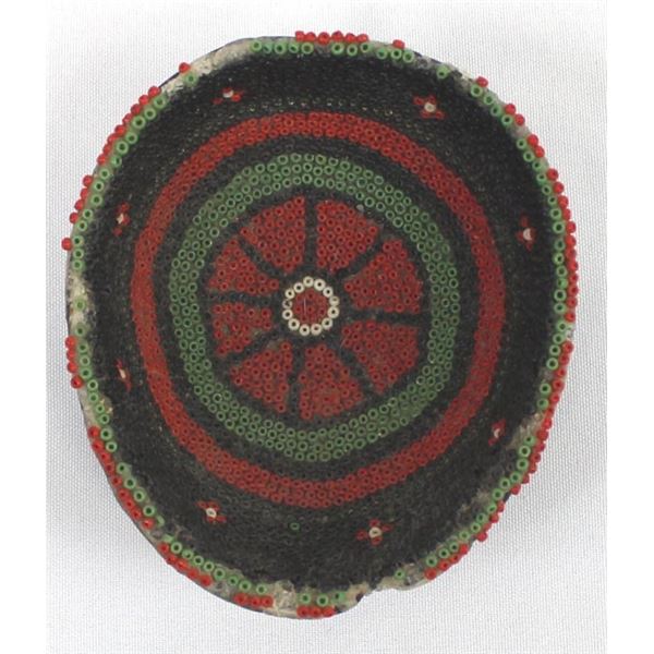 Antique Huichol Beaded Coconut