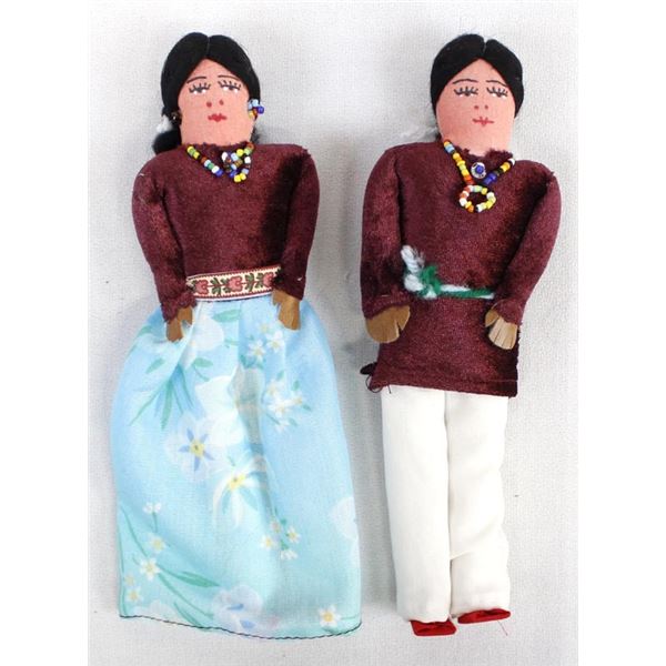 2 Navajo Cloth Dolls by Frederick Jim