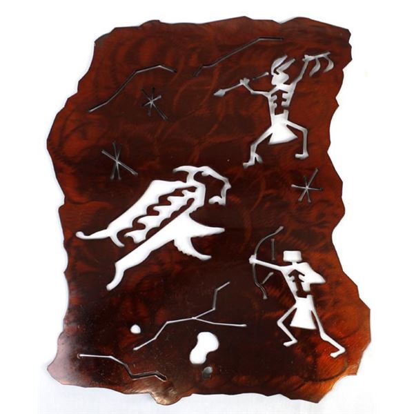 Metal Art Buffalo Hunt