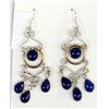Image 1 : Sterling Silver Lapis Earrings