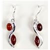 Image 1 : Sterling Silver and Carnelian Earrings