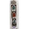 Image 2 : Navajo Chip Inlay Coral Turquoise Watch Band