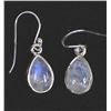 Image 1 : Sterling Silver and Moonstone Teardrop Earrings