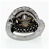 Image 7 : Jean Vitau 18k Black Gold 13.4mm Round Pearl & Diamond Bypass Statement Ring