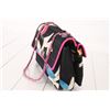 Image 4 : Chanel Vintage Black Multicolor Floral Print Canvas Jumbo Flap Bag