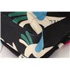 Image 9 : Chanel Vintage Black Multicolor Floral Print Canvas Jumbo Flap Bag