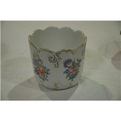 Hallohaza  floral bowl w gold trim