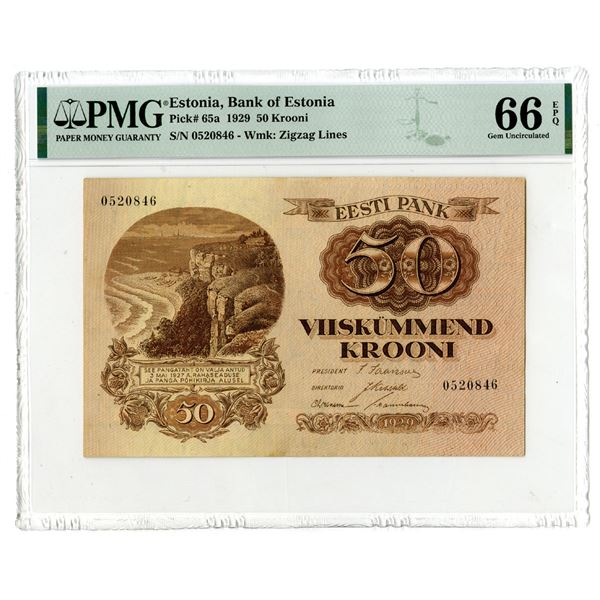 Bank of Estonia. 1929. Issued Banknote