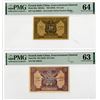 Image 1 : Gouvernment General de l'Indochine. ND (1942). Issued Pair of Banknotes