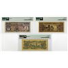 Image 2 : Bank of Korea. 1952-53 (4285-4286). Set of 3 Issued Banknotes