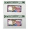 Image 1 : Central Bank of Ceylon, 1985 High Grade Issued Sequential 20 Rupees Banknote Pair