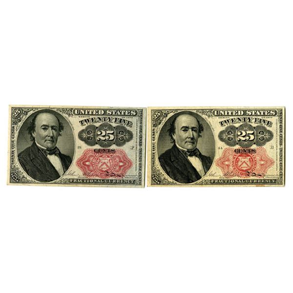 U.S. Fractional Currency, 1874 5th Issue Banknote Pair.