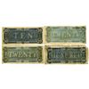 Image 2 : Confederate States of America, 1864 Issue Banknote Quartet.