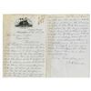 Image 2 : Singer Manufacturing Co. 1876 Handwritten Letter Discussing Singer Centennial Exhibition Building