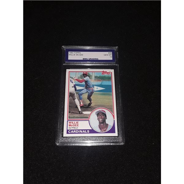 WILLIE MCGEE, 1983 Topps, GEM MT 10, Cardinals