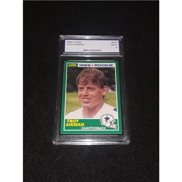 TROY AIKMAN, 1989 Score, MINT 9, Dallas Cowboys
