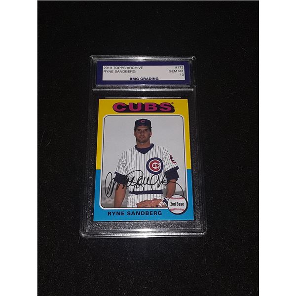 RYNE SANDBERG, 2019 Topps Archive, GEM MT 10