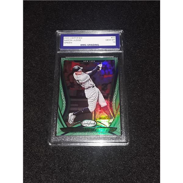 AARON JUDGE, 2020 Certified, GREEN, GEM MT 10