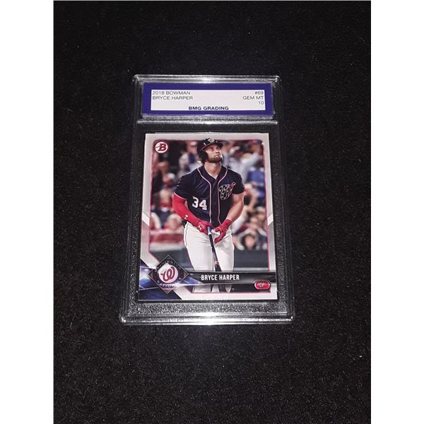 BRYCE HARPER, 2018 Bowman, GEM MT 10