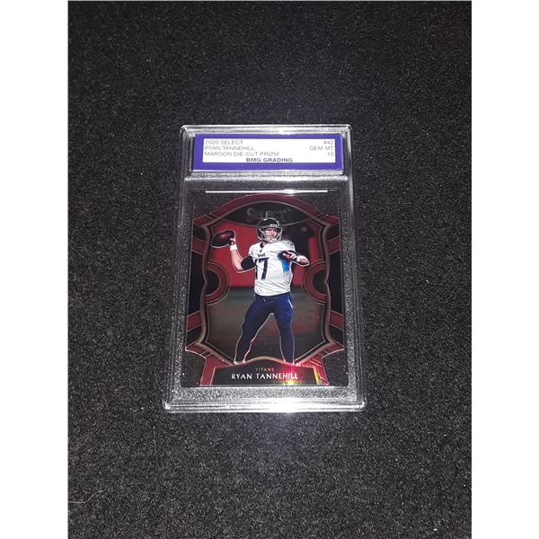 RYAN TANNEHILL, 2020 Select, MAROON Die-Cut PRIZM, GEM MT 10