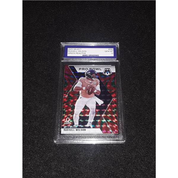 RUSSELL WILSON, 2020 Select, GREEN REACTIVE, GEM MT 10