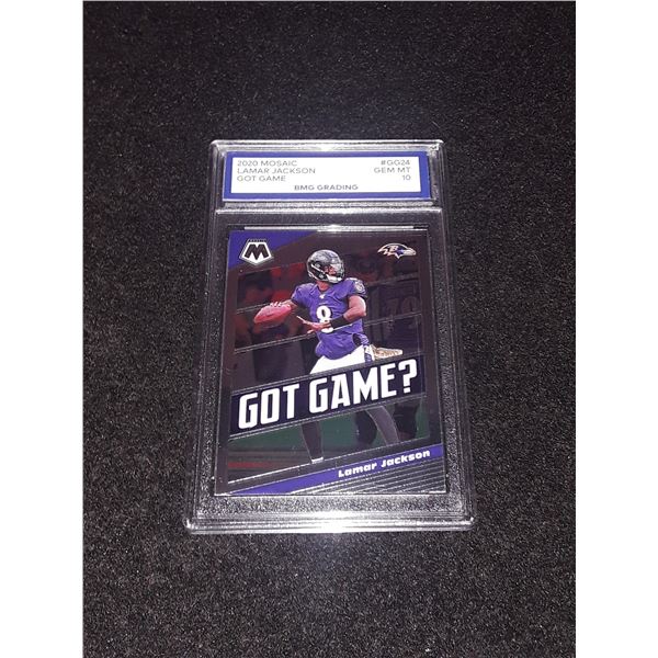 LAMAR JACKSON, 2020 Mosaic, GEM MT 10