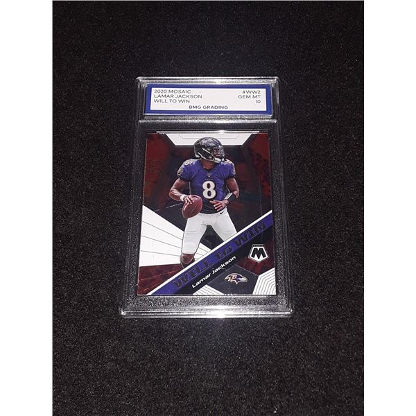 LAMAR JACKSON, 2020 Mosaic, GEM MT 10