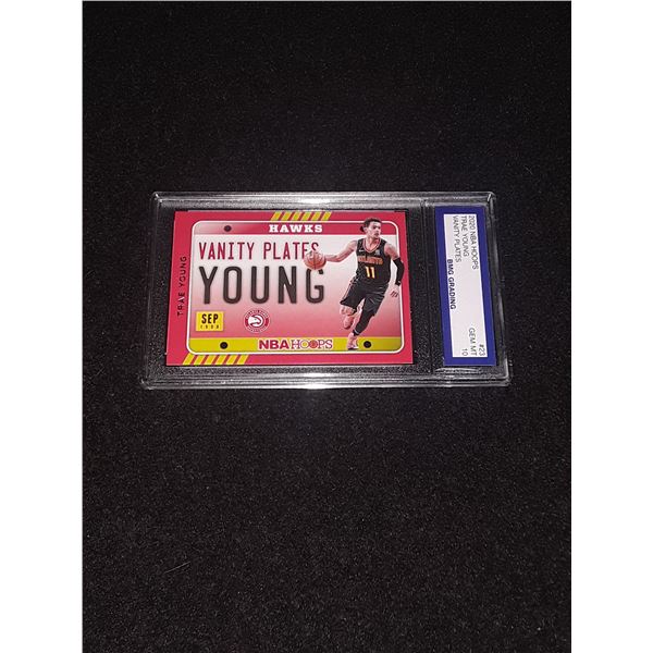 TRAE YOUNG, 2020 NBA Hoops, Vanity Plates, GEM MT 10