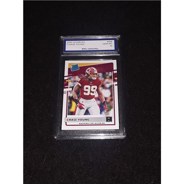 CHASE YOUNG, 2020 Donruss, GEM MT 10