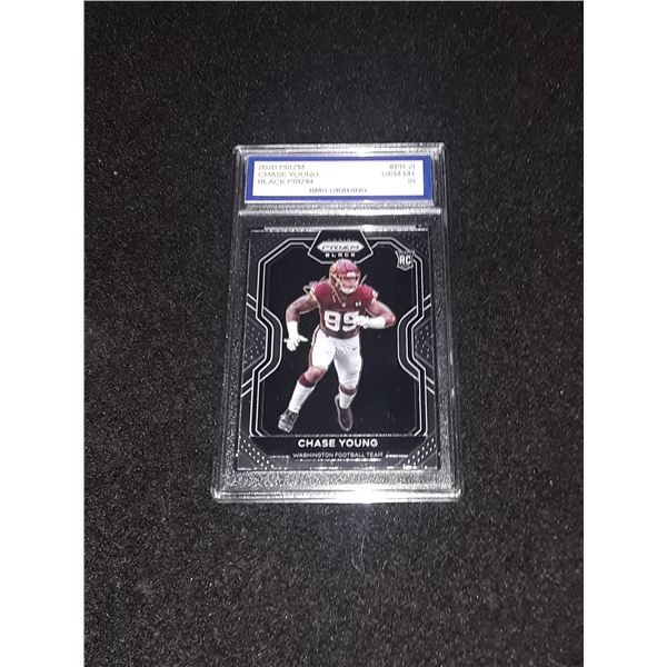 CHASE YOUNG, 2020 BLACK PRIZM, GEM MT 10