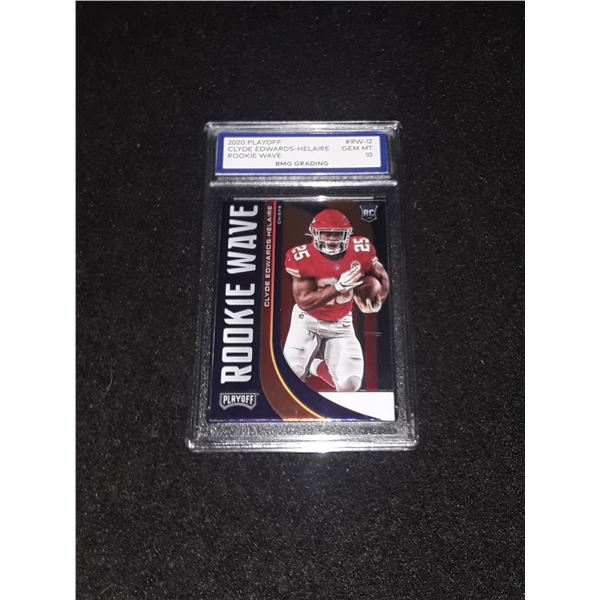 CLYDE EDWARDS-HELAIRE, 2020 Playoff, ROOKIE WAVE, GEM MT 10