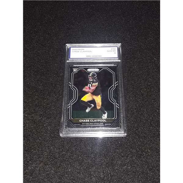 CHASE CLAYPOOL, 2020 PRIZM, GEM MT 10