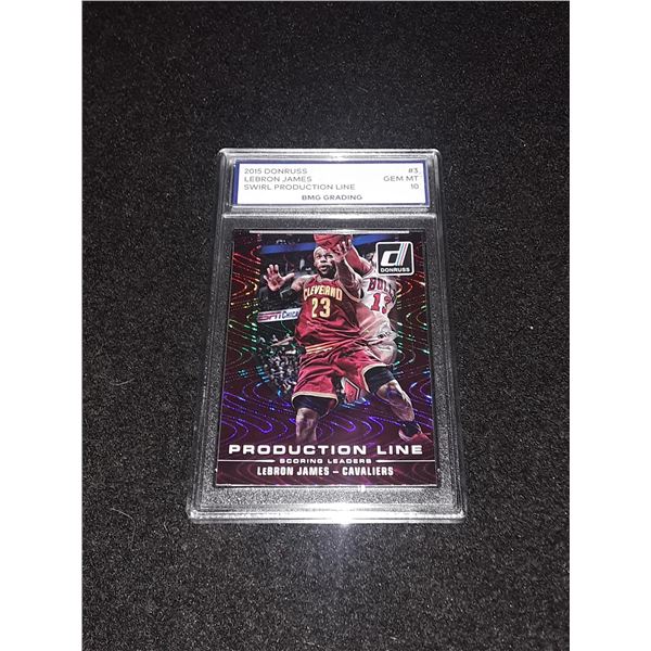 LEBRON JAMES, 2015 Donruss, GEM MT 10