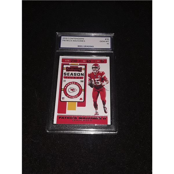 PATRICK MAHOMES, 2019 Contenders, GEM MT 10