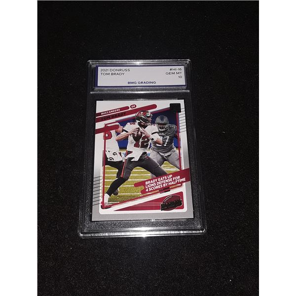 TOM BRADY, 2021 Donruss, GEM MT 10