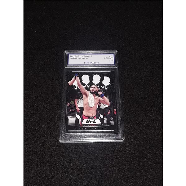 JORGE MASVIDAL, 2021 Crown Royale, GEM MT 10, UFC
