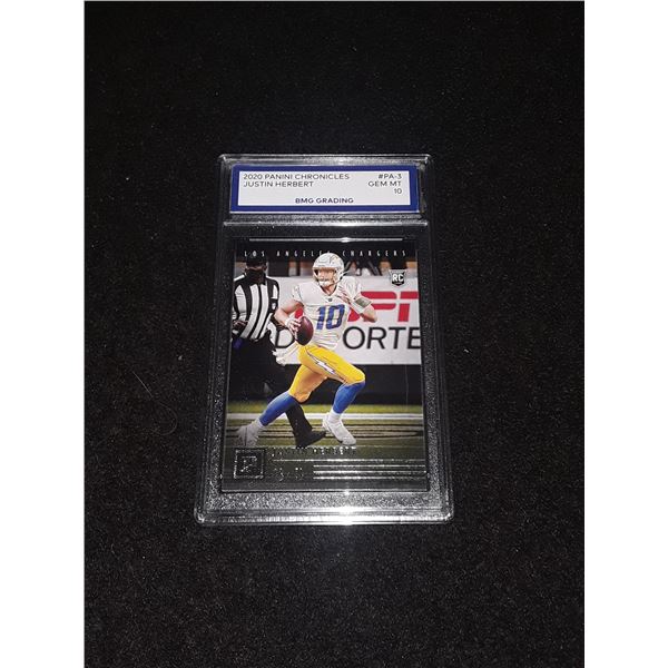 JUSTIN HERBERT, 2020 Panini Chronicles, GEM MT 10