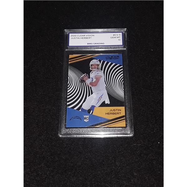 JUSTIN HERBERT, 2020 Clear Vision, GEM MT 10