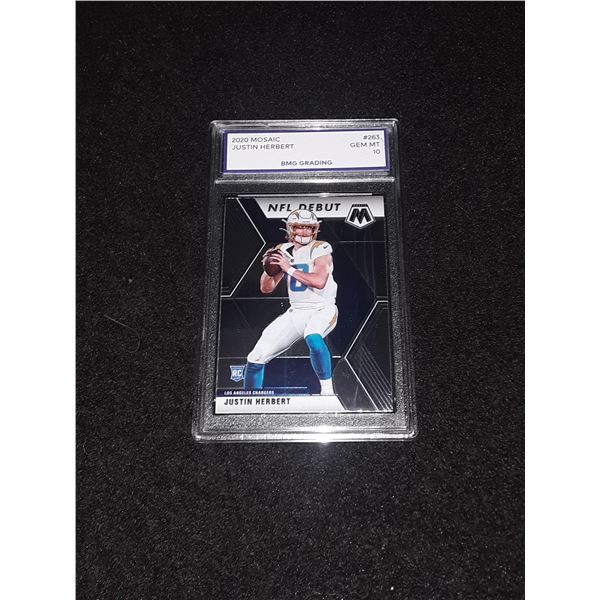 JUSTIN HERBERT, 2020 Mosaic, GEM MT 10