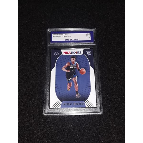 ANTHONY EDWARDS, 2020 NBA Hoops, GEM MT 10