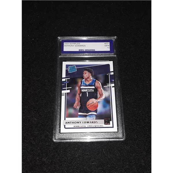 ANTHONY EDWARDS, 2020 Donruss, GEM MT 10